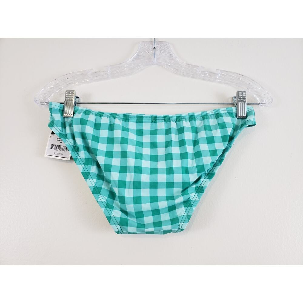 (JL) Y2K Juicy Couture Swim Womens Bikini Bottoms Size M Aqua Plaid - Picture 3 of 5